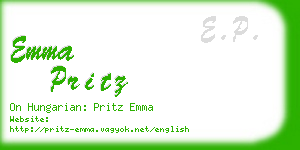 emma pritz business card